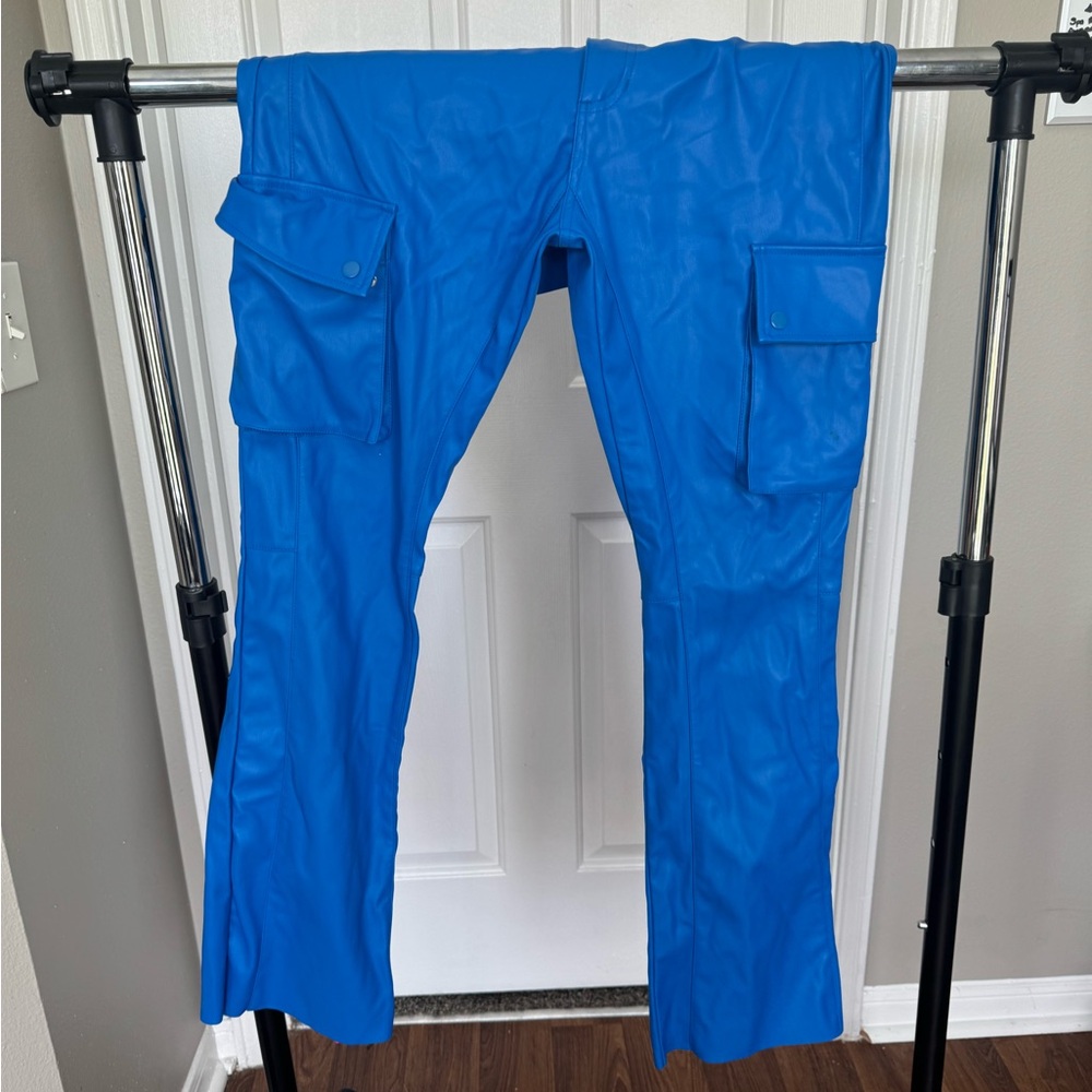 Faux leather pants